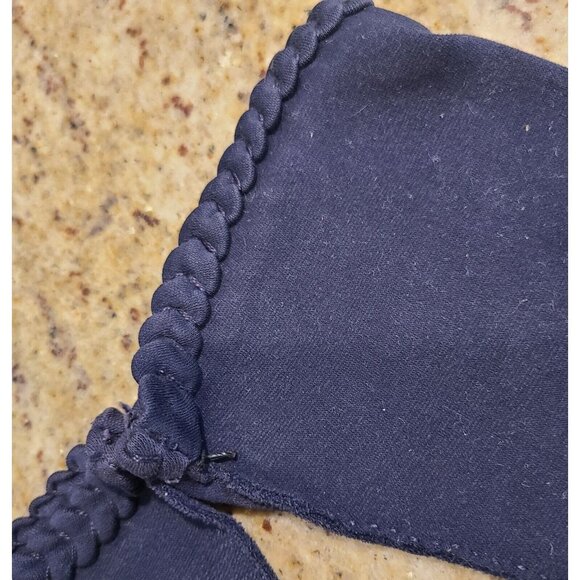 New! Vintage Size M/L 7.5 Blue Cotton Stretch Formal 9.5" Gloves Braided Cuff - Picture 4 of 16